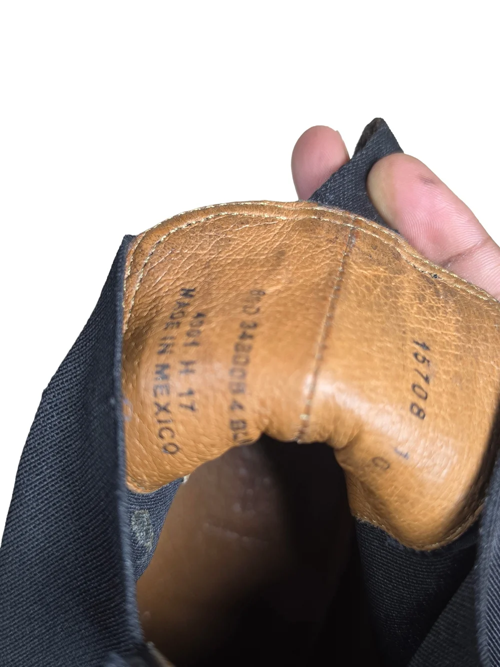 Frye Chelsea Boots Black Textured Leather Elastic Goring Mid Calf Men Size 8D